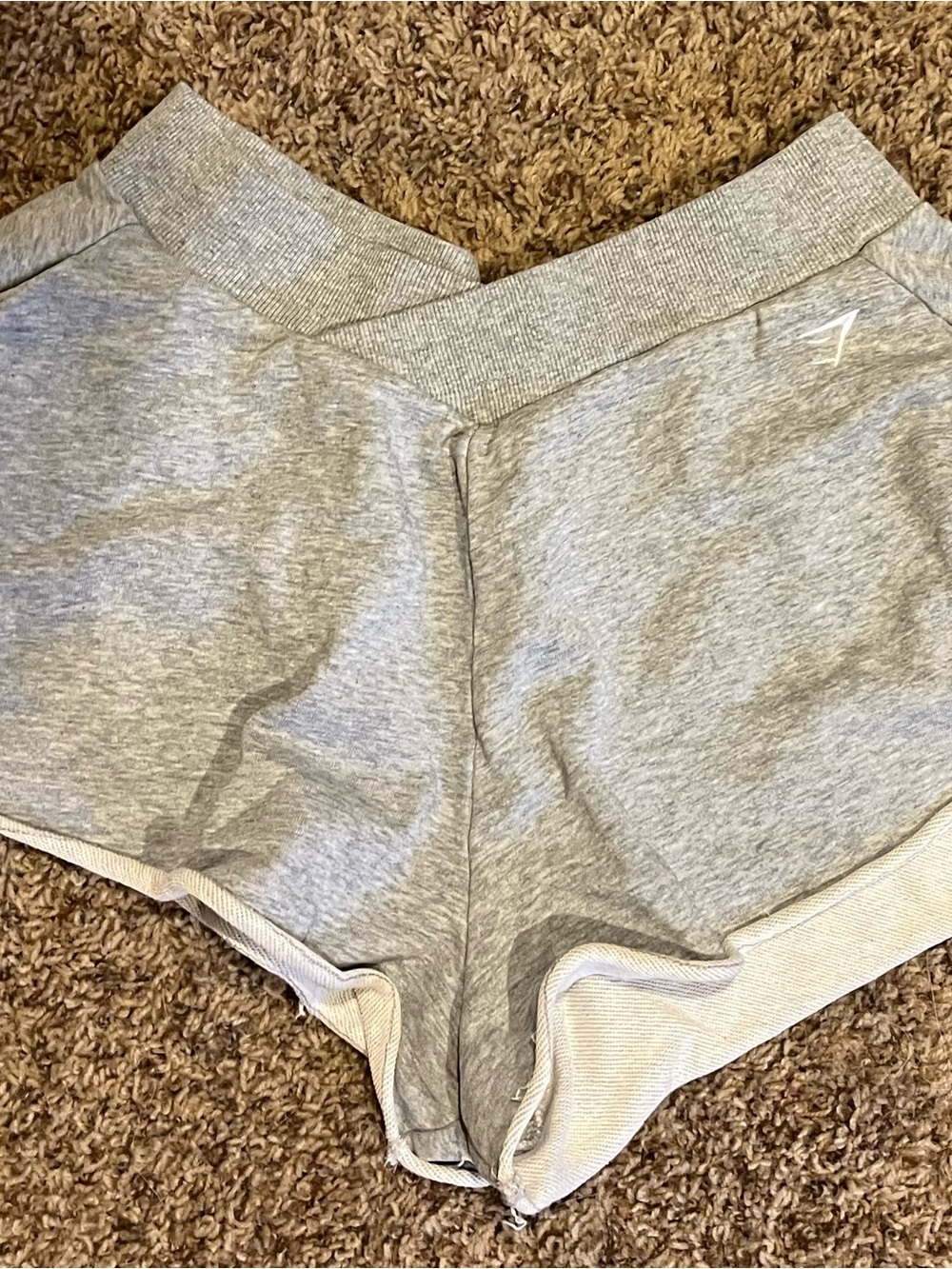 Gymshark Women's Light Grey Athletic Lounge Shorts